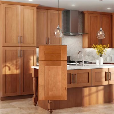 Gabinetes de cocina de Shaker de canela