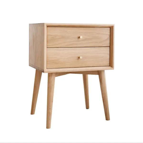 Mesita de noche de madera maciza para dormitorio